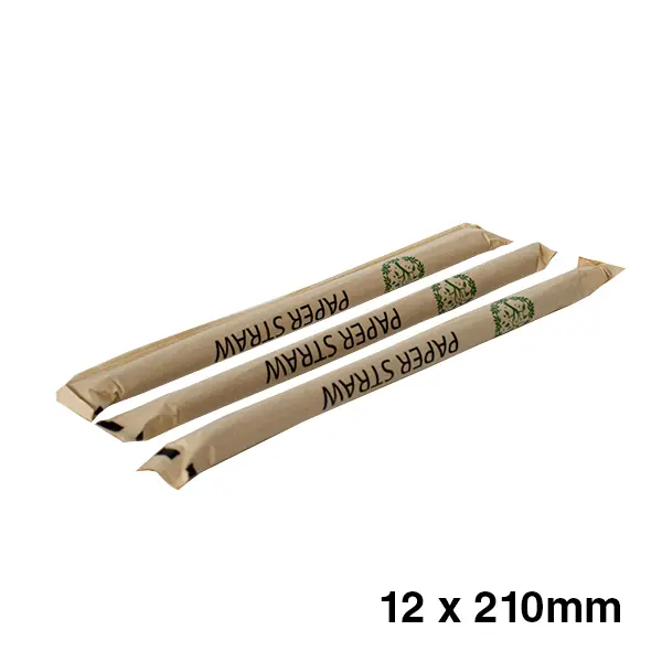 Paper straw For Bubble Tea Ind Wrapped